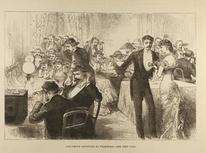 تحيات السنة الجديدة عبر الهاتف ، من أخبار لندن المصورة ، 7 يناير 1882